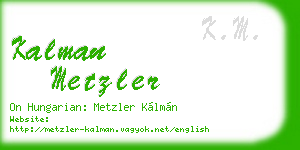 kalman metzler business card